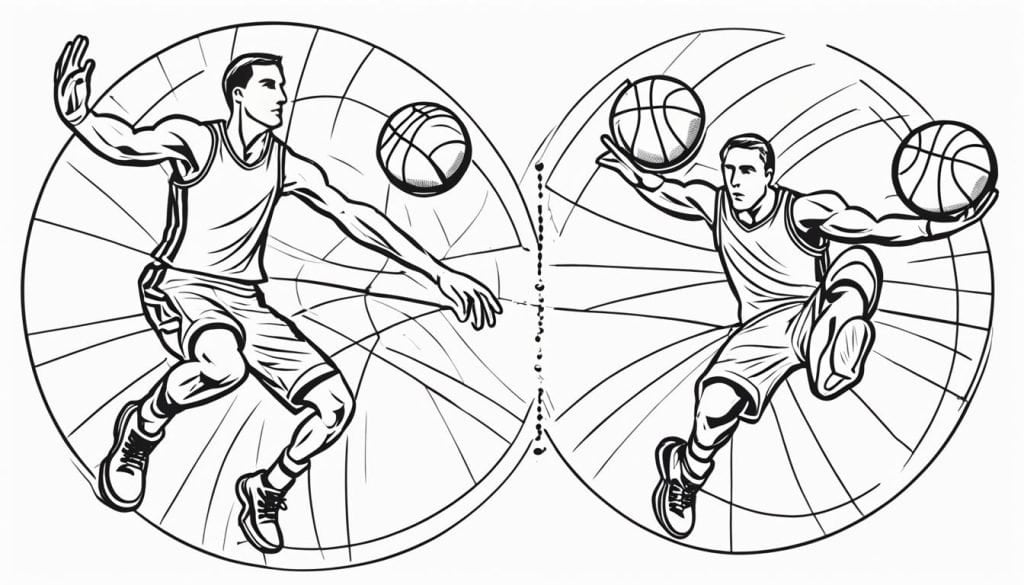 step-by-step guide to draw a basketball player
